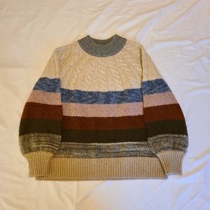 Madewell Brynn striped alpaca wool sweater XS